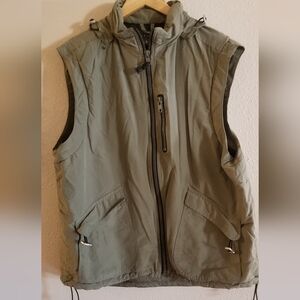 John Ashford Mens Olive Green Vest Size XL